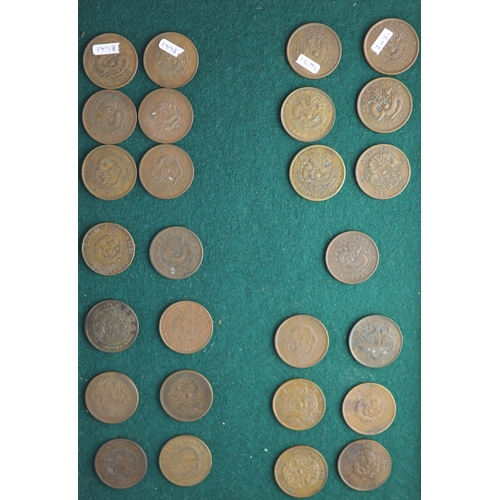 186 - China, Empire and Republic period, a collection of 70 Chinese provinces 10 cash copper coins and oth... 