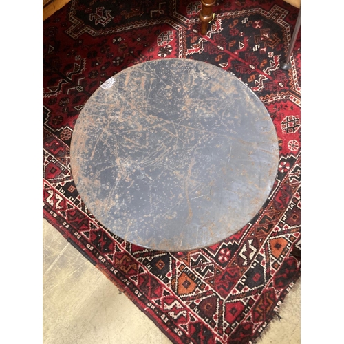 59 - A wrought iron circular brazier, approx. 53cm wide, height 54cm