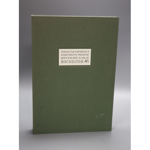 1308 - Wilmot, John, The Earl of Rochester, Perfect and Imperfect Enjoyments: Poems, quarter bound in leath... 