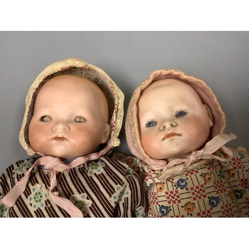 202 - Two AM bisque dolls, mould  341 - one doll a.f.