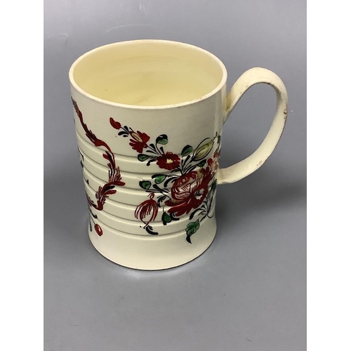 235 - A creamware ALE mug, c.1780, height 9.5cm