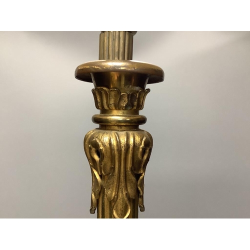 269 - A 20th century gilt metal table lamp, height 65cm