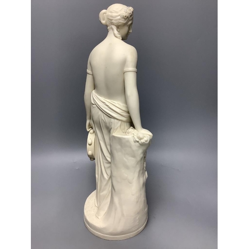 291 - A Copeland parian figure, 'Dancing girl in repose', height 46cm