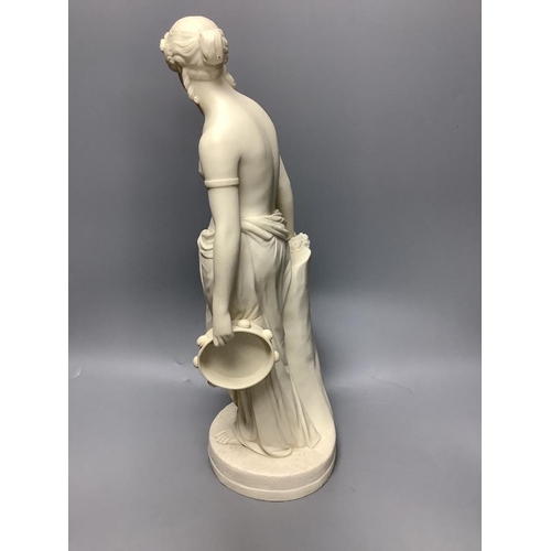 291 - A Copeland parian figure, 'Dancing girl in repose', height 46cm