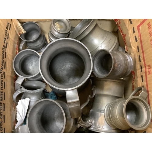 301 - A quantity of mixed pewter