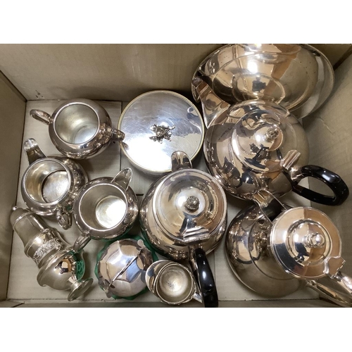 303 - Five cased sets of plated wares and sundry plate