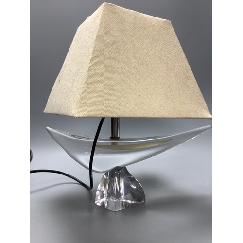 322 - A Daum abstract glass table lamp