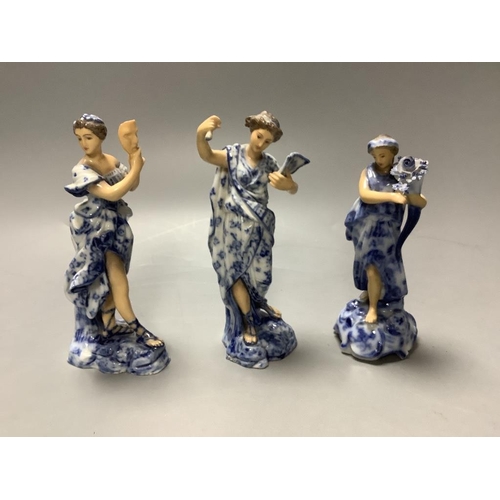 327 - A set of eight German porcelain musicians, height 17cm