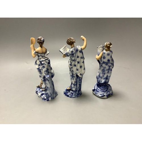 327 - A set of eight German porcelain musicians, height 17cm