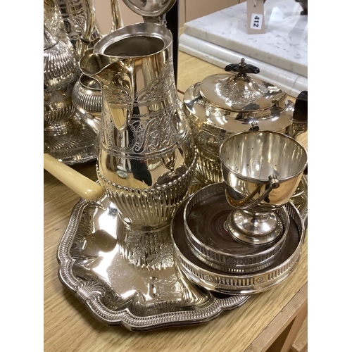 414 - A group of electroplated wares