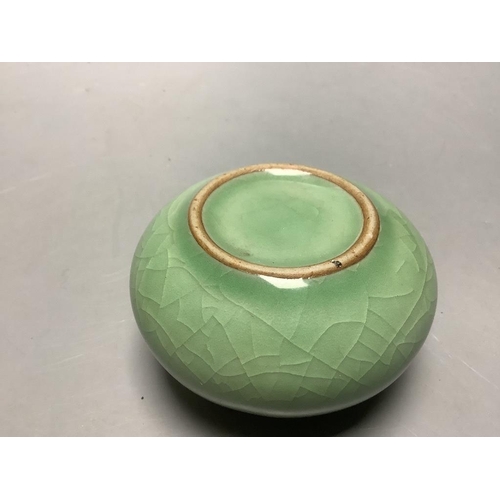 430 - A Chinese celadon glazed water pot, diameter 8cm