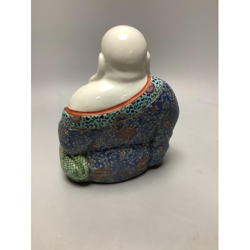 441 - A Chinese famille rose figure of Budai, height 19cm