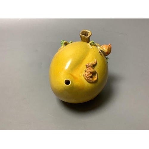 451 - A Chinese 'peach' porcelain water dropper, length 10cm