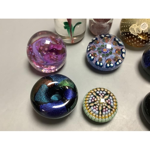 482 - Eleven glass paperweights