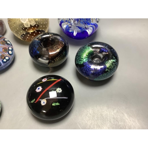 482 - Eleven glass paperweights