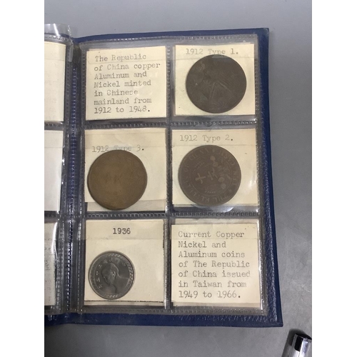 495 - A Kennedy 1964 half dollar and a small collection of Chinese bronze 'cash' and other coins, Kangxi a... 