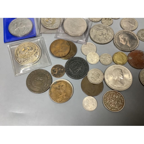 499 - Assorted crowns and other coins