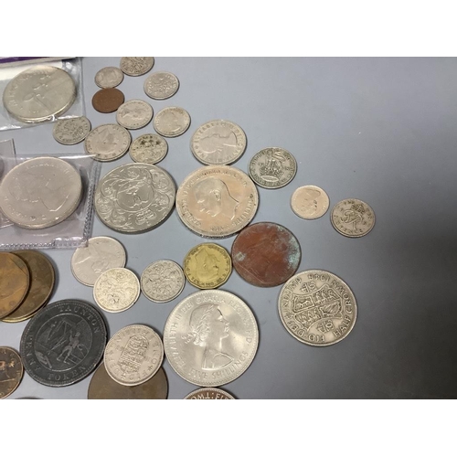 499 - Assorted crowns and other coins