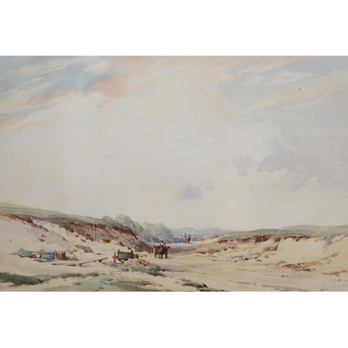 611 - Charles Harrington (1865-1943), two watercolour drawings, 'Road Widening, Sussex' and 'A Chalk Cutti... 