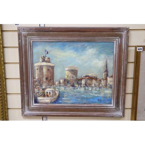 618 - Paul Beauvais (1966-), oil on board, Le Vieux Port, signed, 40 x 50cm