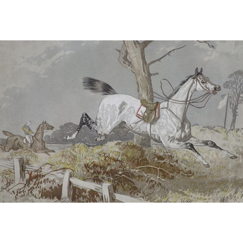 627 - After Herring Snr., a set of four chromolithographs, Hunting scenes, 18 x 26cm