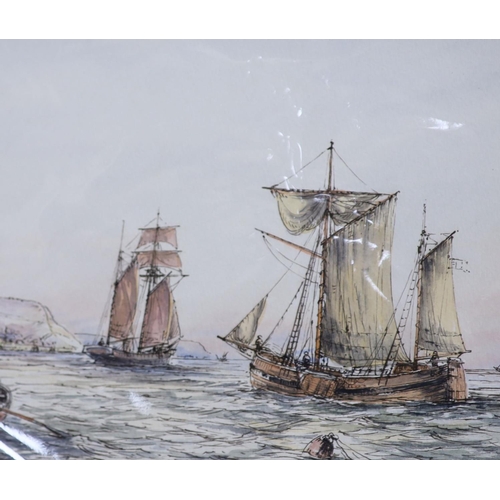 629 - Max Parsons A.R.C.A. (1915-1998), watercolour on card, SS Marengo, signed and dated July 28, 1933, f... 