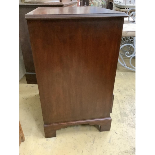 7 - A small George III style mahogany chest, width 60cm, depth 46cm, height 78cm