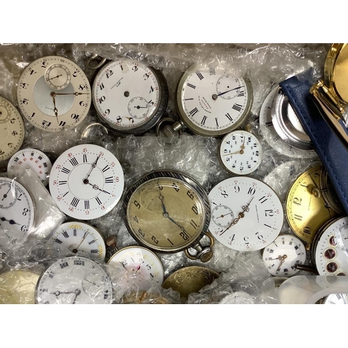 785 - A collection of assorted pocket watch and wrist watch movements etc. including Vacheron & Constantin... 