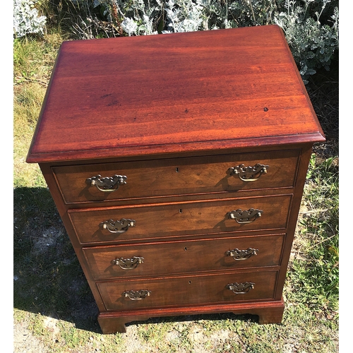 7 - A small George III style mahogany chest, width 60cm, depth 46cm, height 78cm