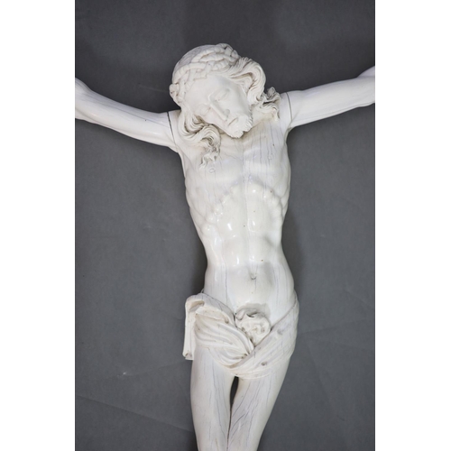 16 - After Joseph Deutschmann (1717-1787) a very large German carved ivory Corpus Christi, 19th centurysi... 