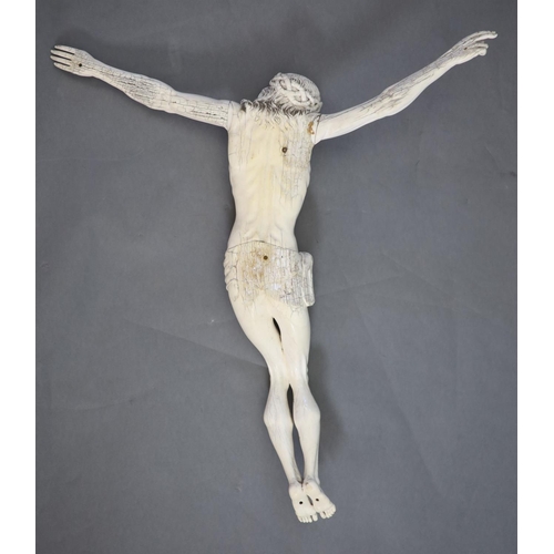 16 - After Joseph Deutschmann (1717-1787) a very large German carved ivory Corpus Christi, 19th centurysi... 