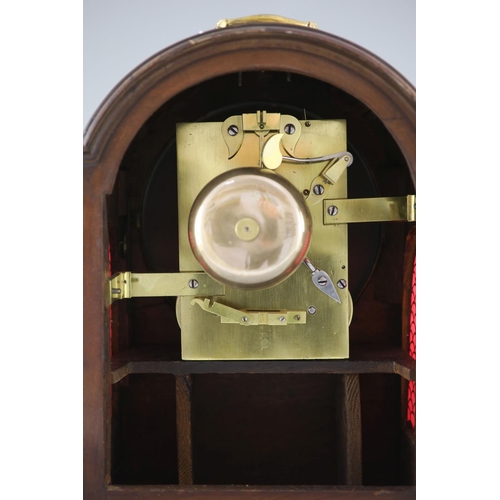 184 - A Regency mahogany cased twin fusee bracket clock, Thomas Maughan, London,the 8" dial with blac... 