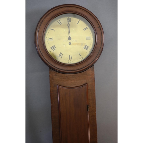 193 - A George III mahogany cased Act Of Parliament style wall clock,the 10" engraved brass dial ma... 