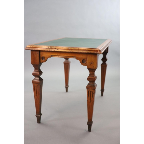 199 - A Victorian mahogany library table, supplied by Sage & Co. Shopfitters of London,the rectangular top... 