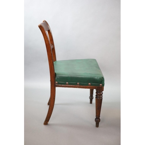 214 - A set of ten early Victorian mahogany dining chairs,with curved cresting rails and spars, upholstere... 