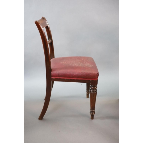 214 - A set of ten early Victorian mahogany dining chairs,with curved cresting rails and spars, upholstere... 