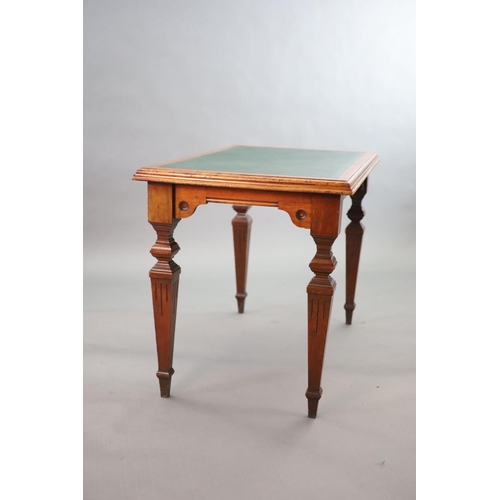 216 - A Victorian mahogany library table, supplied by Sage & Co. Shopfitters of London,the rectangular top... 