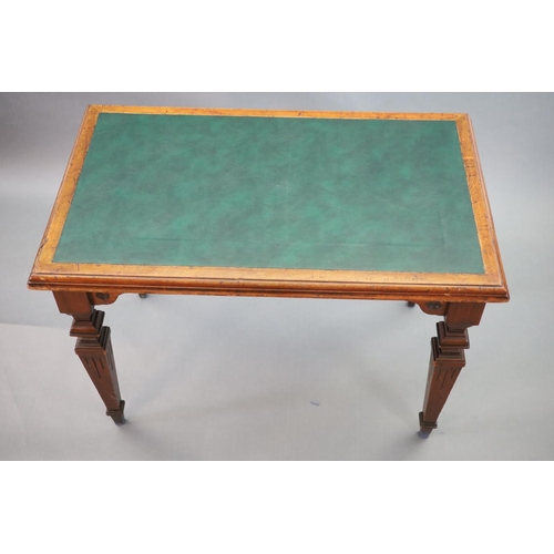 220 - A Victorian mahogany library table, supplied by Sage & Co. Shopfitters of London,the rectangular top... 