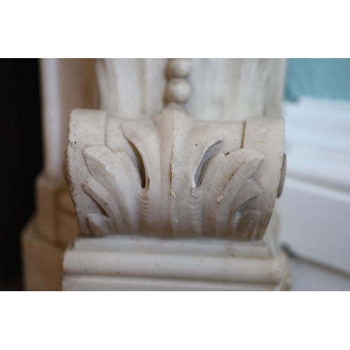 242 - An important mid 19th century Italian white Carrara marble chimney piece,carved in the rococo taste,... 