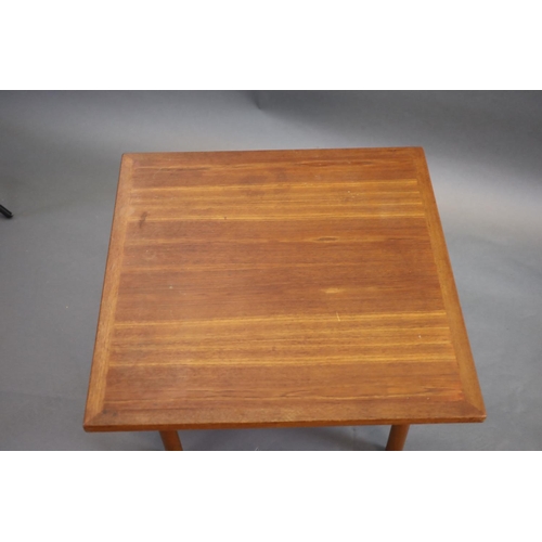 272 - Hans Wegner for Andreas Tuck, a Danish teak coffee table,the square top stamped to underside, raised... 