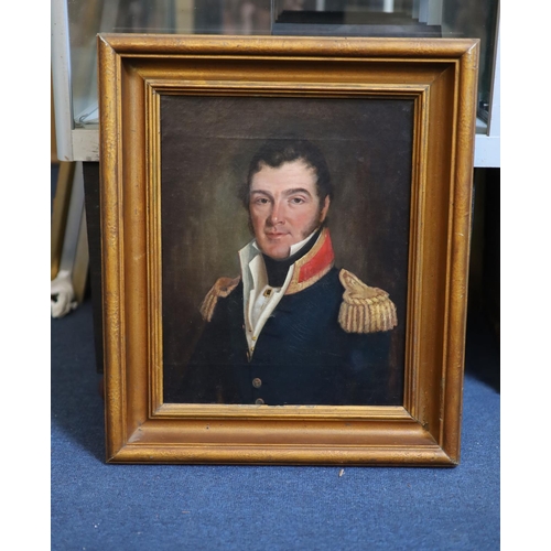 292 - Mid 19th century English SchoolPortrait of Captain James HendersonOil on canvas40 x 32 cm.... 