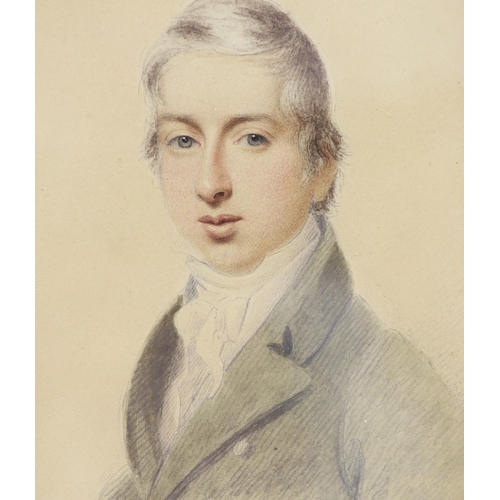 312 - Attributed to Henry Eldridge (1769-1821)Portrait of J.M.W. Turner (1775-1851)watercolour over graphi... 