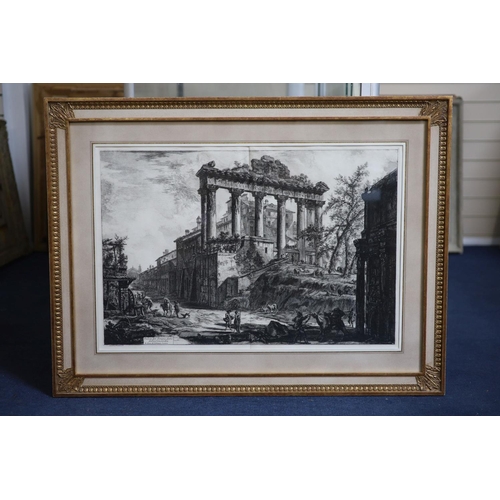 330 - Giovanni Battista Piranesi (1720-1778)Verduta del Tempio Detto Della Concordiaetchingsigned in the p... 