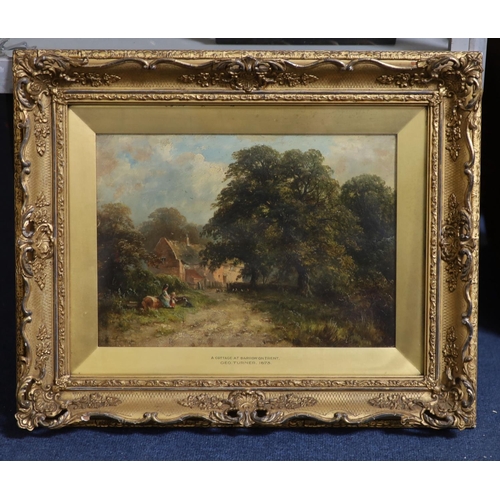 345 - George Turner (1843-1910)A Cottage at Barrow on Trentoil on canvassigned and dated '73, inscribed ve... 