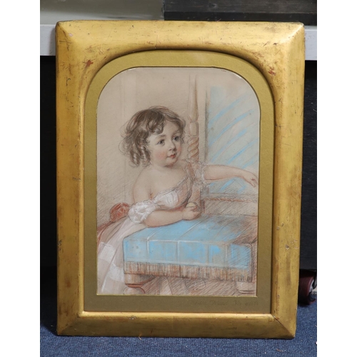 356 - Charles Landseer (1799-1879)Portrait of 'Bessie, Maud, three and a half years'pastellabel verso30.5 ... 