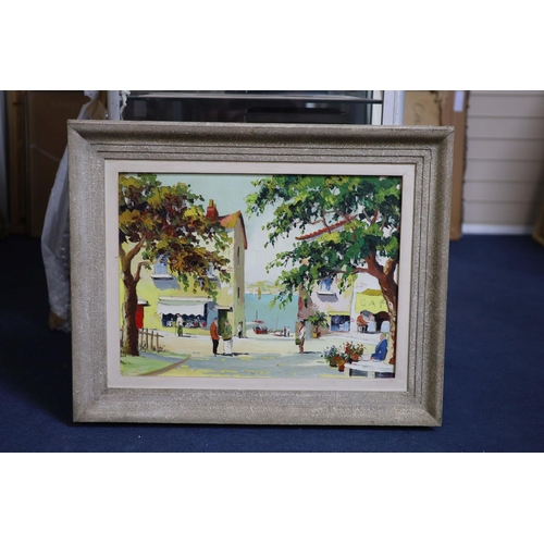 420 - § Cecil Rochfort Doyly-John (1906-1993)The Café, Cap Ferrat, South of Franceoil on canvas42 x 58cm... 