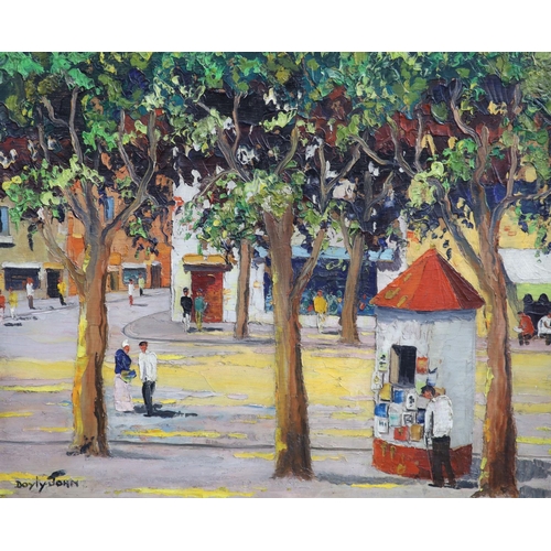 421 - § Cecil Rochfort D'Oyly John (1906-1993)Street scene Port Saidoil on boardsigned, with Frost and Ree... 