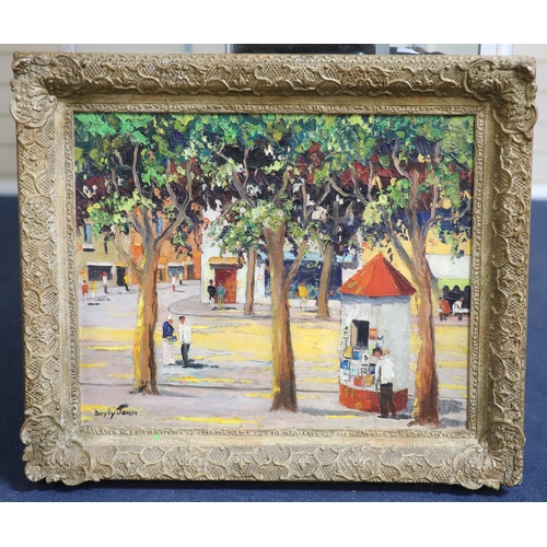 421 - § Cecil Rochfort D'Oyly John (1906-1993)Street scene Port Saidoil on boardsigned, with Frost and Ree... 