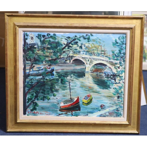 424 - André BereaBridge over The Seineoil on canvassigned and inscribed verso38 x 54cm... 