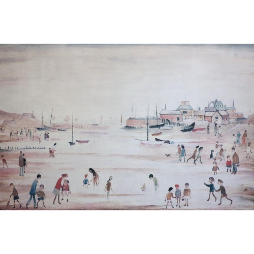 426 - § Laurence Stephen Lowry (1887-1976)'On The Sands'limited edition printsigned in pencil, 393/500over... 